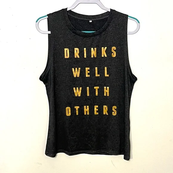 Charcoal gray wife beater style top size XL. NWOT. - Picture 2 of 10